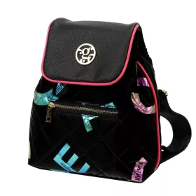   Gregorio SK166 fekete hologram mintás női hátizsák 26 x 32 x 13 cm