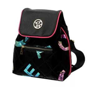   Gregorio SK166 fekete hologram mintás női hátizsák 26 x 32 x 13 cm