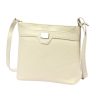 Luka 20-076 krém női bőr válltáska, oldaltáska, crossbody 24 x 20 x 10 cm