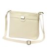 Luka 20-076 krém női bőr válltáska, oldaltáska, crossbody 24 x 20 x 10 cm