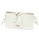 MiaMore 01-001 GOLD fehér női bőr oldaltáska, crossbody 22 x 13 x 7 cm