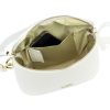 MiaMore 01-001 GOLD fehér női bőr oldaltáska, crossbody 22 x 13 x 7 cm