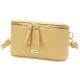 MiaMore 01-001 GOLD homok színű női bőr oldaltáska, crossbody 22 x 13 x 7 cm