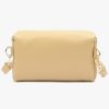 MiaMore 01-001 GOLD homok színű női bőr oldaltáska, crossbody 22 x 13 x 7 cm