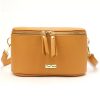 MiaMore 01-001 GOLD világosbarna női bőr oldaltáska, crossbody 22 x 13 x 7 cm