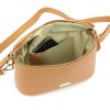 MiaMore 01-001 GOLD világosbarna női bőr oldaltáska, crossbody 22 x 13 x 7 cm