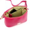 MiaMore 01-001 DOLLARO GOLD magenta női bőr kézitáska 22 x 13 x 7 cm