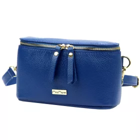   MiaMore 01-001 női kék bőr oldaltáska, crossbody 22 x 13 x 7 cm