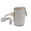 MiaMore 01-001 GOLD szürke női bőr oldaltáska, crossbody 22 x 13 x 7 cm