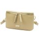 MiaMore 01-001 GOLD bézs női bőr oldaltáska, crossbody 22 x 13 x 7 cm