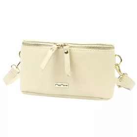   MiaMore 01-001 GOLD krém női bőr oldaltáska, crossbody 22 x 13 x 7 cm