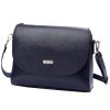 MiaMore 01-067 navy női bőr válltáska, oldaltáska 23 x 19 x 9 cm