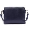 MiaMore 01-067 navy női bőr válltáska, oldaltáska 23 x 19 x 9 cm