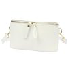Luka 01-001 GOLD fehér női bőr oldaltáska, crossbody 22 x 13 x 7 cm