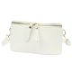 Luka 01-001 GOLD fehér női bőr oldaltáska, crossbody 22 x 13 x 7 cm