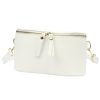 Luka 01-001 GOLD fehér női bőr oldaltáska, crossbody 22 x 13 x 7 cm