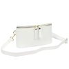 Luka 01-001 GOLD fehér női bőr oldaltáska, crossbody 22 x 13 x 7 cm