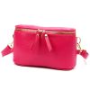 Luka 01-001 GOLD magenta női bőr oldaltáska, crossbody 22 x 13 x 7 cm