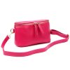 Luka 01-001 GOLD magenta női bőr oldaltáska, crossbody 22 x 13 x 7 cm