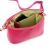 Luka 01-001 GOLD magenta női bőr oldaltáska, crossbody 22 x 13 x 7 cm