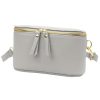 Luka 01-001 GOLD szürke női bőr oldaltáska, crossbody 22 x 13 x 7 cm