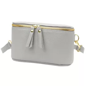   Luka 01-001 GOLD szürke női bőr oldaltáska, crossbody 22 x 13 x 7 cm