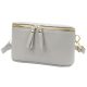 Luka 01-001 GOLD szürke női bőr oldaltáska, crossbody 22 x 13 x 7 cm