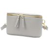 Luka 01-001 GOLD szürke női bőr oldaltáska, crossbody 22 x 13 x 7 cm