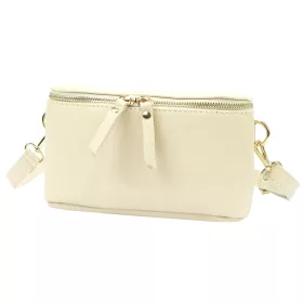   Luka 01-001 GOLD bézs női bőr oldaltáska, crossbody 22 x 13 x 7 cm