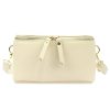 Luka 01-001 GOLD bézs női bőr oldaltáska, crossbody 22 x 13 x 7 cm