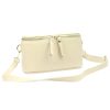 Luka 01-001 GOLD bézs női bőr oldaltáska, crossbody 22 x 13 x 7 cm