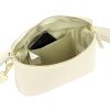 Luka 01-001 GOLD bézs női bőr oldaltáska, crossbody 22 x 13 x 7 cm