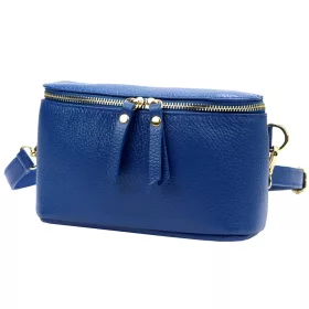   Luka 01-001 GOLD kék női bőr oldaltáska, crossbody 22 x 13 x 7 cm
