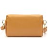 Luka 01-001 GOLD mustársárga női bőr oldaltáska, crossbody 22 x 13 x 7 cm
