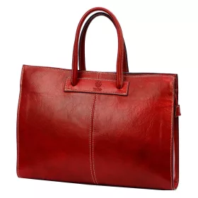   Florence 1027 piros olasz bőr női aktatáska 40 x 30 x 12 cm