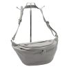Luka 24-010 DOLLARO szürke női bőr övtáska, crossbody 34 x 19 x 13 cm