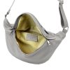Luka 24-010 DOLLARO szürke női bőr övtáska, crossbody 34 x 19 x 13 cm