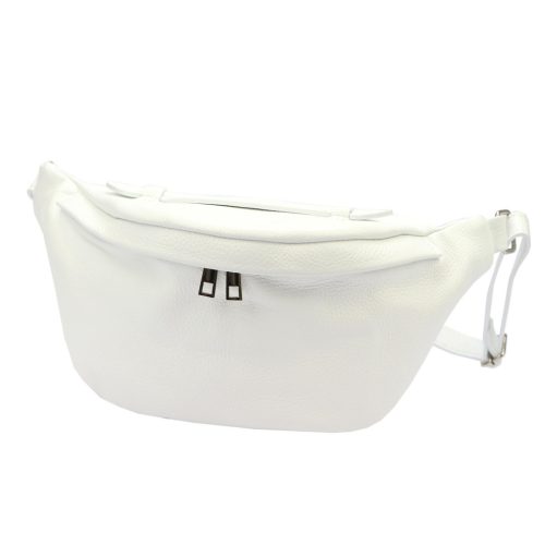 Luka 24-010 DOLLARO fehér női bőr övtáska, crossbody 34 x 19 x 13 cm