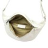 Luka 24-010 DOLLARO fehér női bőr övtáska, crossbody 34 x 19 x 13 cm