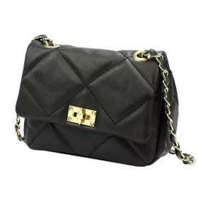 Luka 24-011 fekete női bőr válltáska 22 x 16 x 9 cm