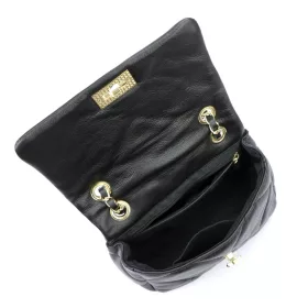 Luka 24-011 fekete női bőr válltáska 22 x 16 x 9 cm