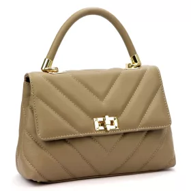 Luka 20-091 drapp női bőr kézitáska 30 x 21 x 12 cm