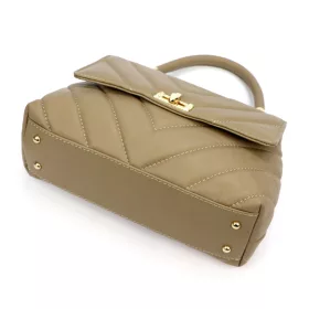 Luka 20-091 drapp női bőr kézitáska 30 x 21 x 12 cm