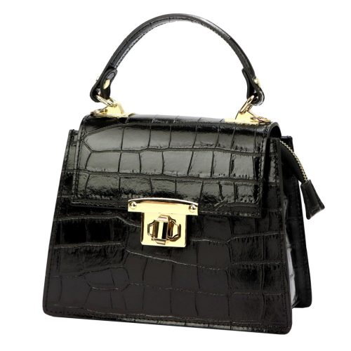 Luka 20-051 L COCO fekete női bőr kézitáska, válltáska 22 x 17 x 10 cm