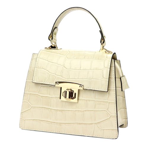 Luka 20-051 L COCO bézs női bőr kézitáska, válltáska 22 x 17 x 10 cm