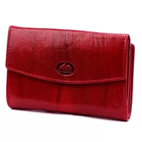   EL FORREST 866-58 RFID piros női bőr pénztárca 8.5 x 10.5 x 3 cm