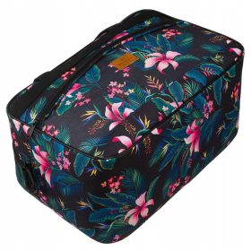  Rovicky R-TL15608 fekete-magenta virágmintás Wizz Air, Ryanair kabintáska, utazótáska 40 x 25 x 20 cm