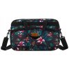 Rovicky R-TL15608 fekete-magenta virágmintás Wizz Air, Ryanair kabintáska, utazótáska 40 x 25 x 20 cm