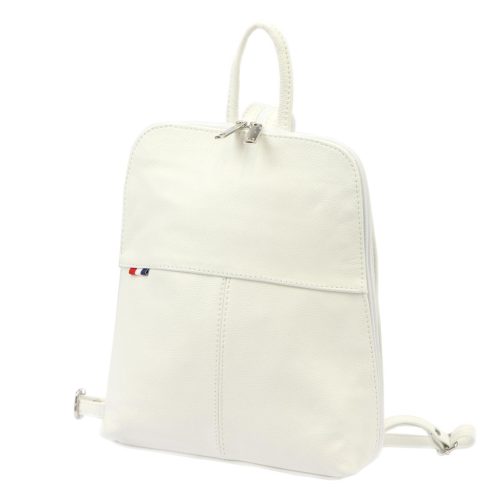 Voyager 517 DOLLARO fehér női marhabőr hátizsák 23 x 27 x 8 cm
