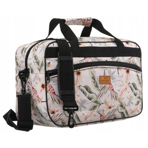 Rovicky R-TL15608 bézs mintás Wizz Air, Ryanair kabintáska, utazótáska 40 x 25 x 20 cm